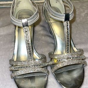 Rhinestone Wedge Heels